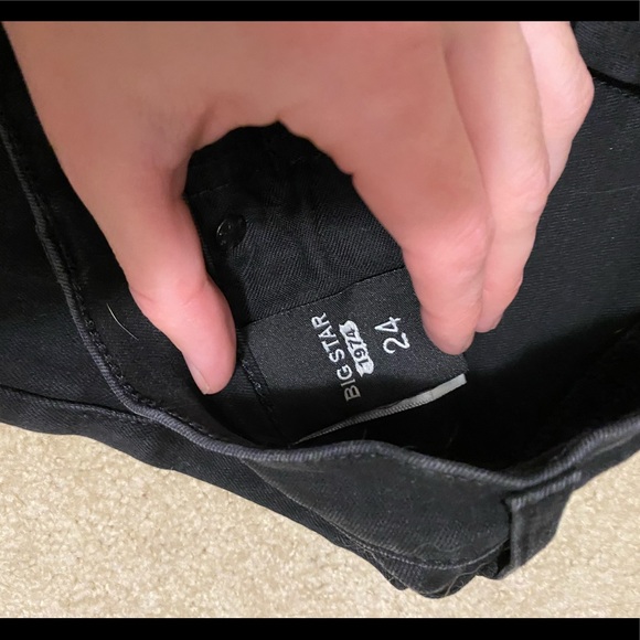 Big Star Black Jeans. Size 24. Slightly faded - Picture 2 of 2